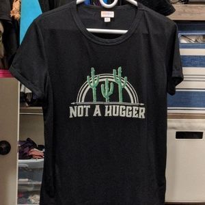 Not a Hugger black shirt